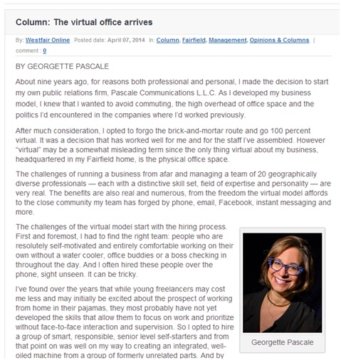 Column; The virtual office arrives Image